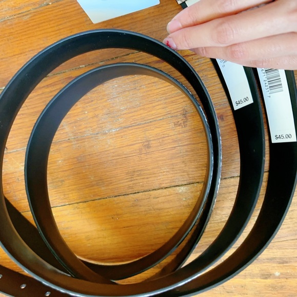 NWT Womens Calvin Klein Reversible Snake Python Reptile Print Belt Black Gray - Picture 2 of 4